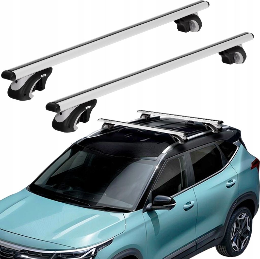 Alu Dachträger Relingträger 120 cm Azilo EMC Standard 120, auf Längsträgern, mit Diebstahlsicherung, silber
