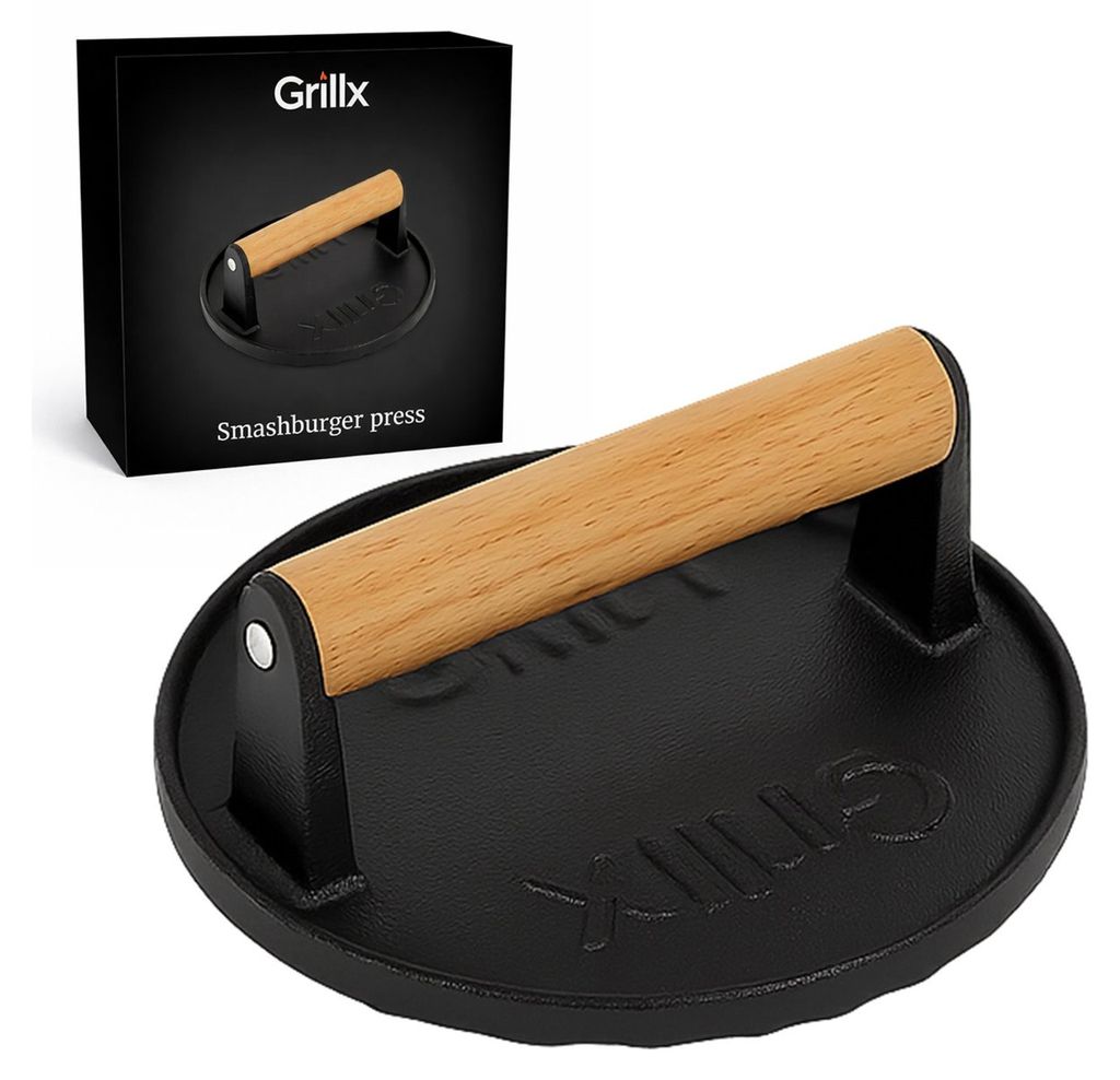 Grillx Smashburgerpresse 17,5 cm Durchmesser - Gusseisen - Produktbild 