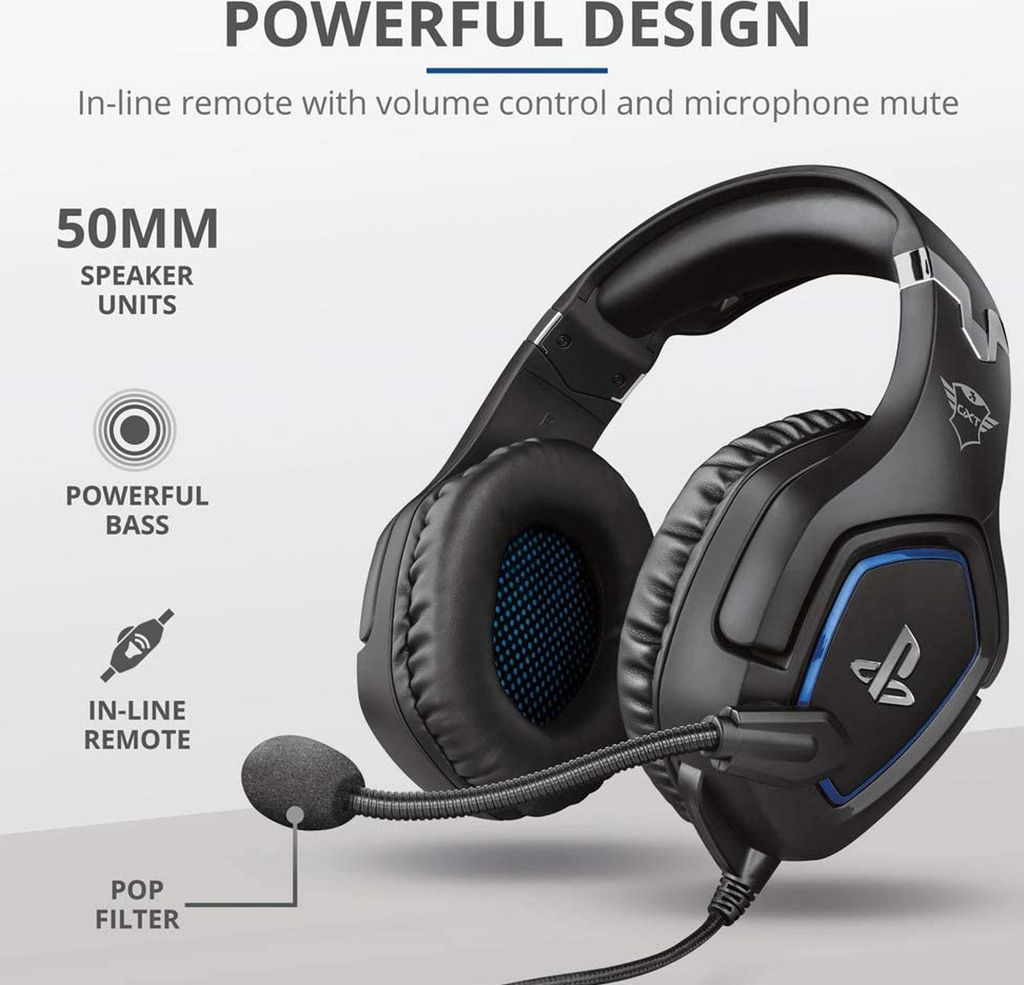 TRUST GXT488 FORZE PS4 HEADSET 23530 černá Obrázek produktu 10