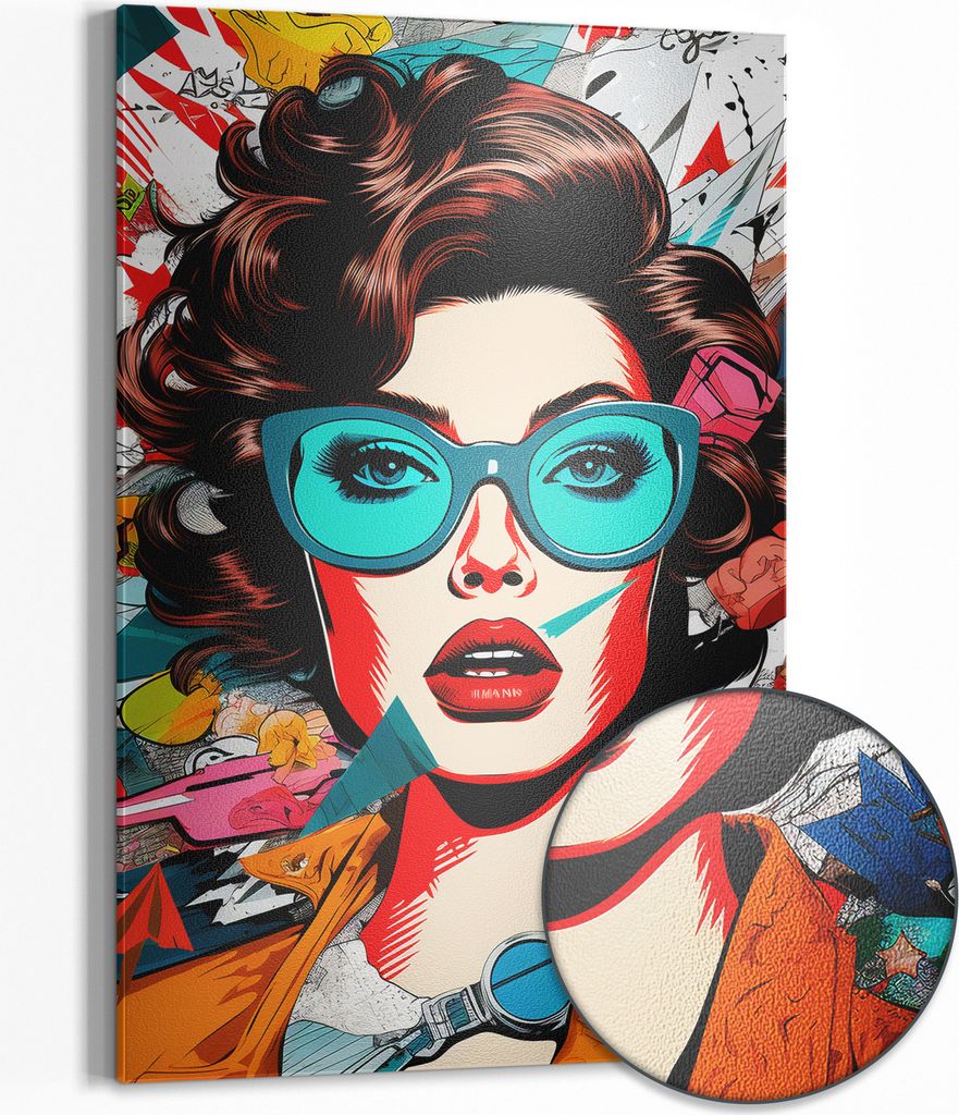 DEQOART Magnettafel Metall 40x60 cm 'Retro Glamour' Whiteboard Pinnwand Magnetboard Büro