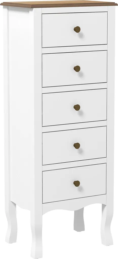 Gagner de l'Espace de Rangement avec cette Commode Haute et étroite Blanche