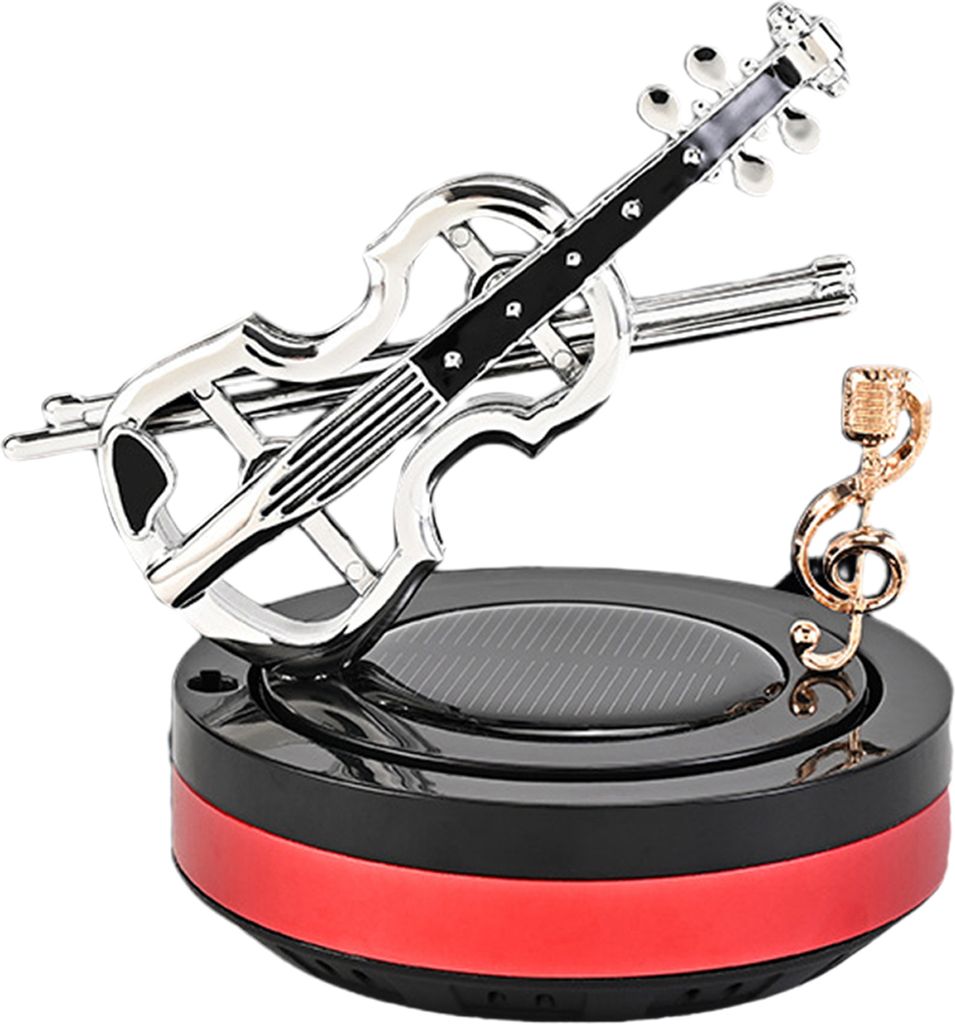 Solarbetriebener Auto-Aromatherapie-Diffusor, rotierende Violinenoptik, tragbare Aromatherapie, Auto-Lufterfrischer, Displayform