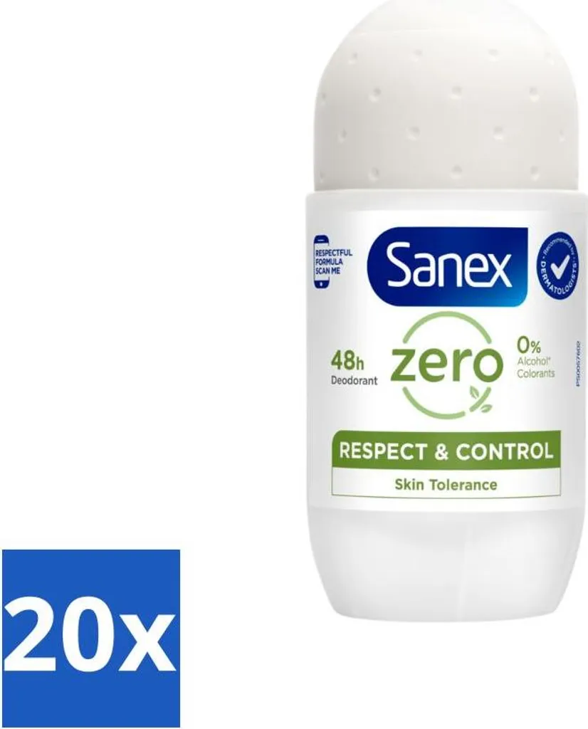 Stock 20 Deodoranti Sanex Zero% 50ml - Offerta Risparmio Famiglia