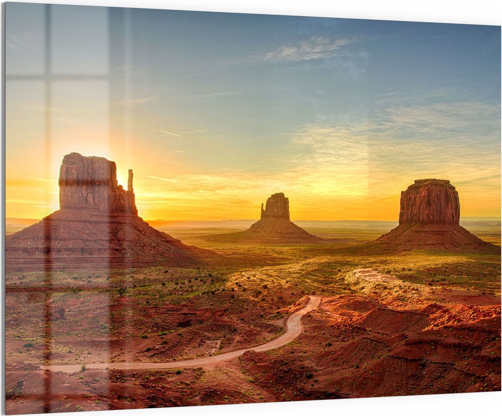 DEQORI Magnettafel Glas 120x90 cm 'Sandsteinformationen' beschreibbar Whiteboard