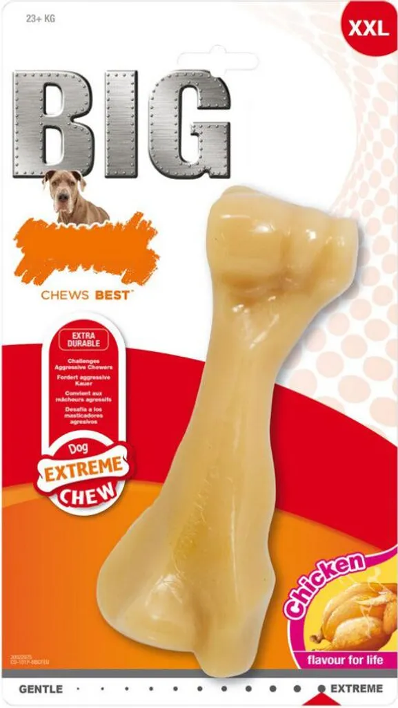 Occupez votre Chien de +23kg avec l'Os Nylabone Big Chew Goût Poulet