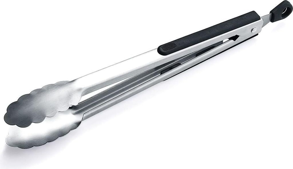 Grillzange, rostfreier Edelstahl Grillzange, Premium Grillzange zum Kochen, Metallzange für massives Fleisch, verriegelbare Küchenszange, stilvol...