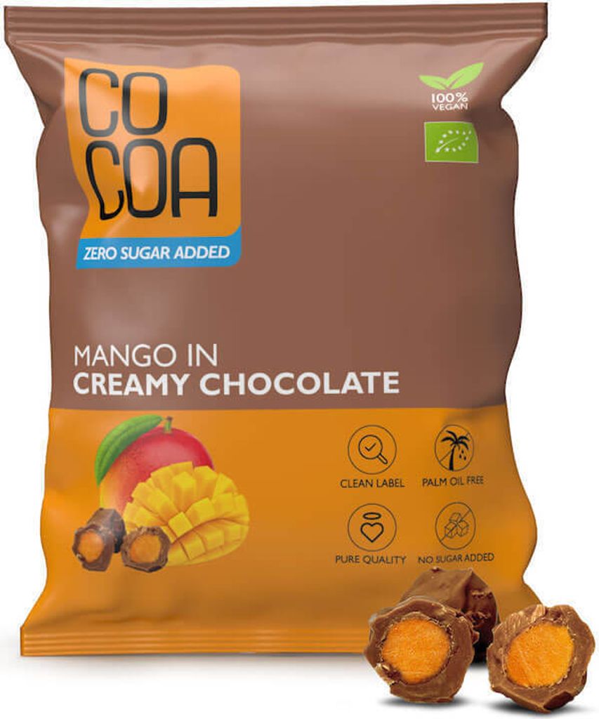 MANGO IN CREMIGER SCHOKOLADE OHNE ZUSATZZUCKER  70 g – Produktbild 
