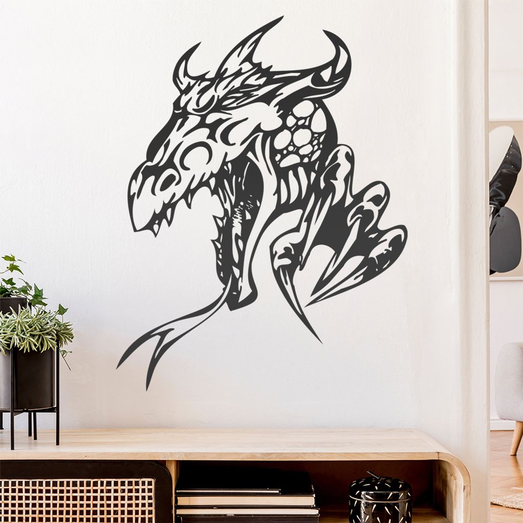 Drachen Klaue Wandtattoo in 6 Größen - Wandaufkleber Wall Sticker - Dekoration, Küche, Wohnzimmer, Schlafzimmer, Badezimmer