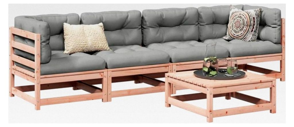 5-teiliges Garten-Sofagarnitur-Set aus Douglasienholz
