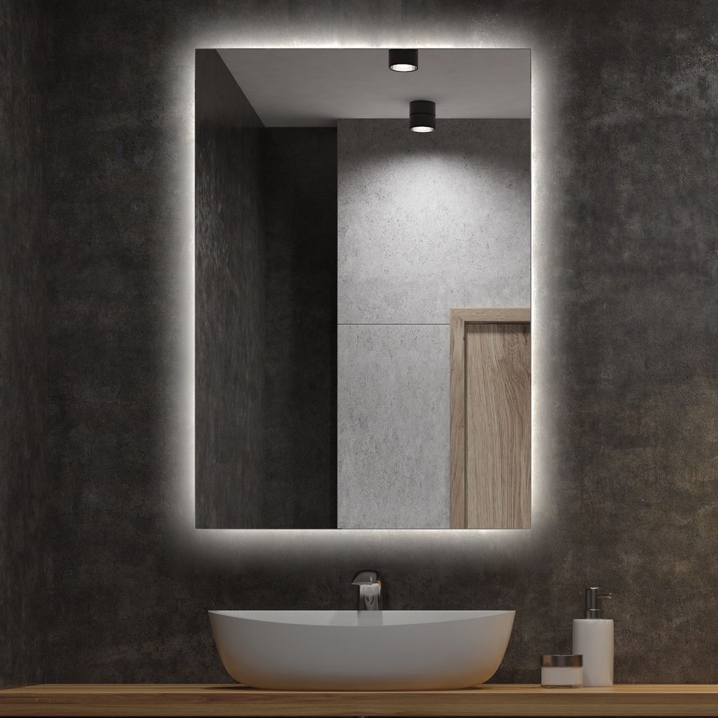 kleankin LED Badspiegel Badezimmerspiegel mit Wohnen & Einrichten Wohnaccessoires Spiegel Badspiegel 