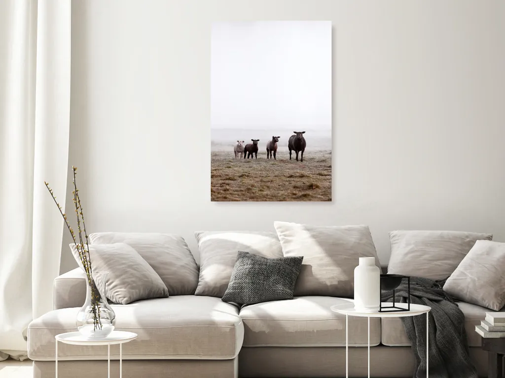 Quadro d'Arredo Amici al Mattino 80x120cm - Stampa Tela Animali g-B-0250 - 2
