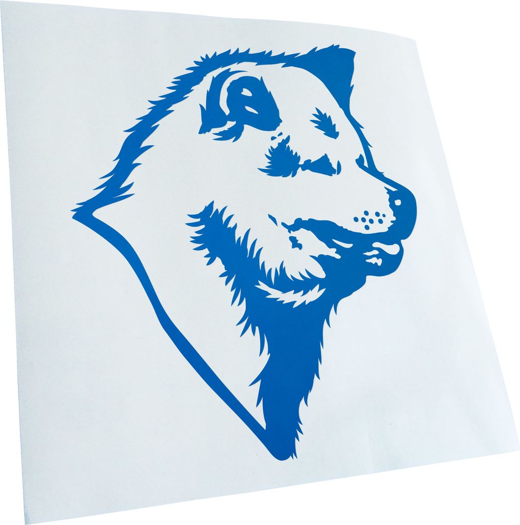 Kiwistar - Autoaufkleber - Akita Hund - Blau - 50x42cm - Aufkleber für Auto, Laptop, Fahrrad, LKW, Motorrad mehrfarbig JDM Decal Racing
