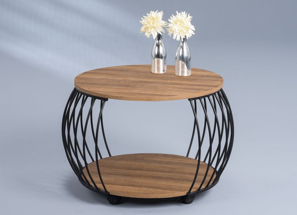 Couchtisch / Sofatisch Peking 1 in Eiche braun - MDF, Produktbild 