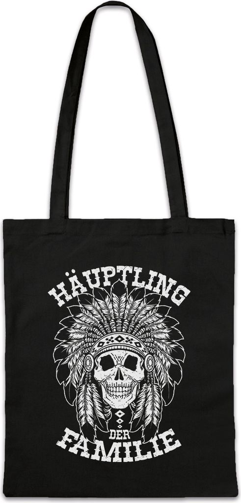 Urban Backwoods Häuptling Der Familie, Stofftasche, Farbe: Schwarz