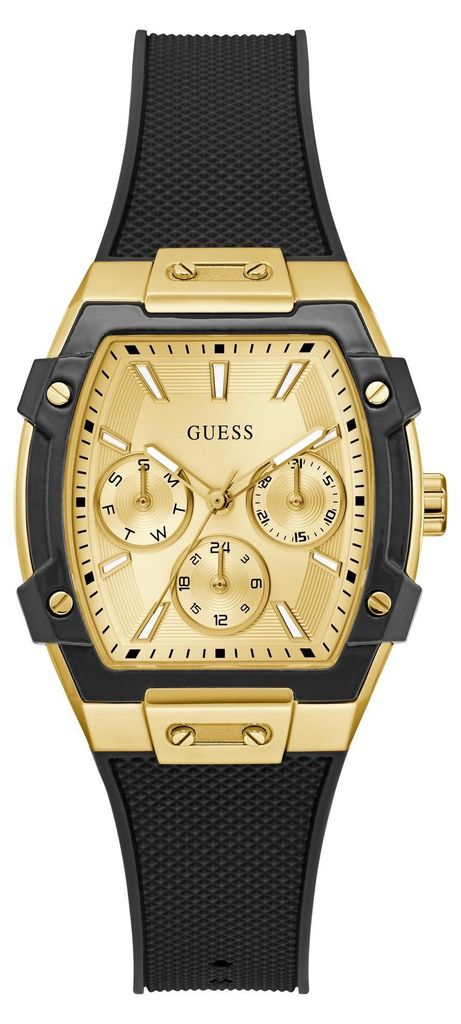 Guess Multifunktionsuhr Damen Ladies Black Gold Tone Multi-function Watch Schwarz Gold GW0945L2
