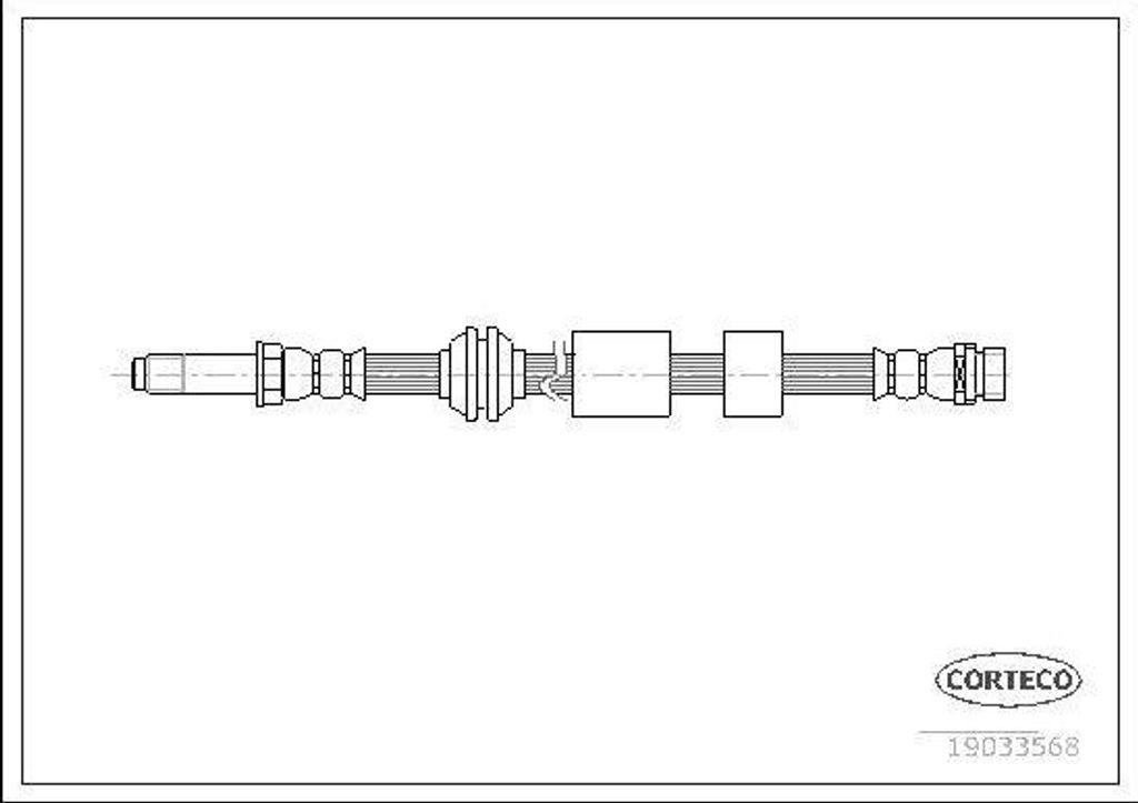 CORTECO 19033568 Bremsschlauch Vorne für FORD Focus II Schrägheck (DA, HCP, DP) Focus II Kombi (DA, FFS, DS) C-MAX (DM2) Focus C-Max (DM2)