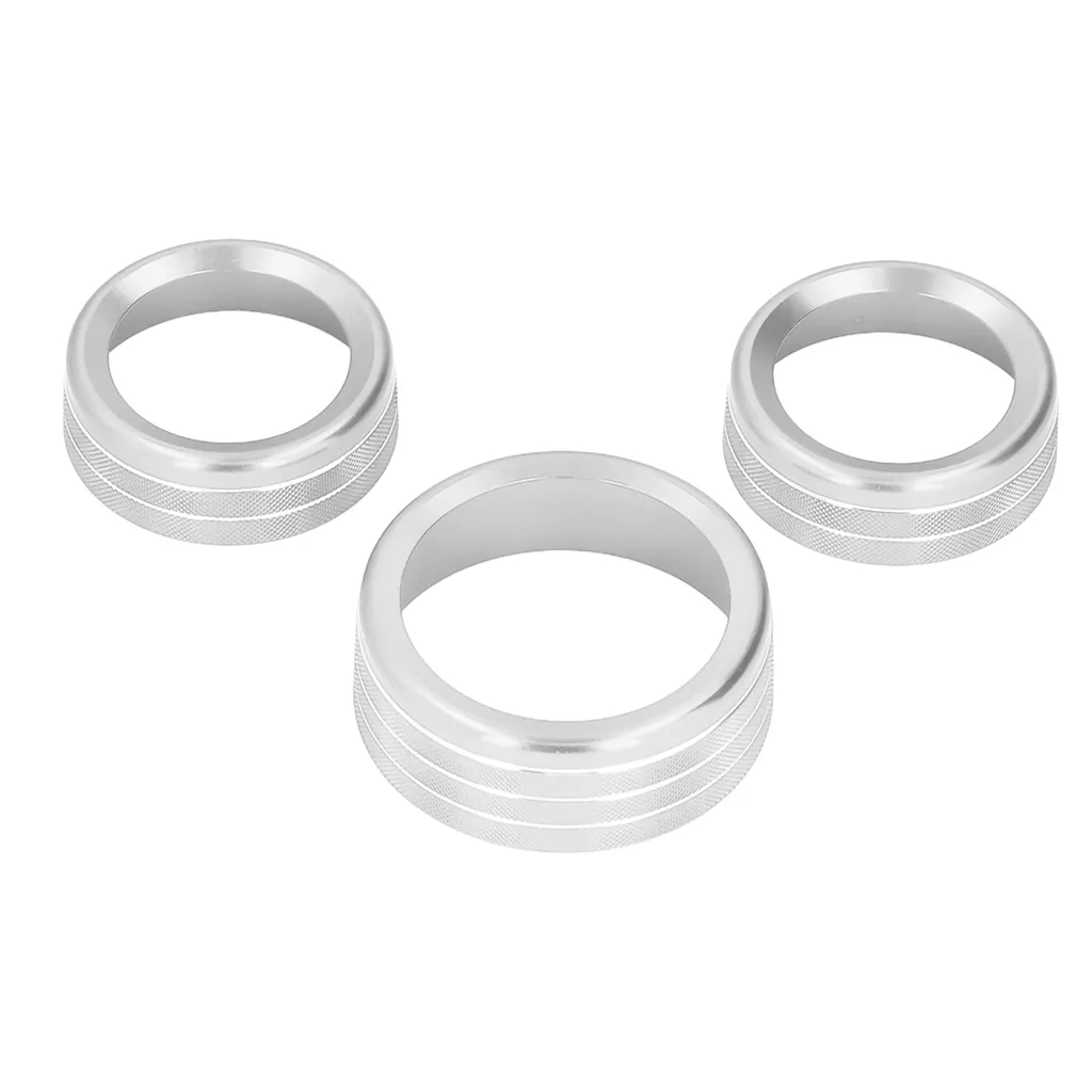 Copertura del pulsante dell'aria condizionata, finiture della copertura dell'interruttore di CA, copertura della manopola del pulsante del CD, anello della manopola del pulsante del CD, audio decorazione del pulsante dell'aria condizionata, accessori interni automobilistici - 6