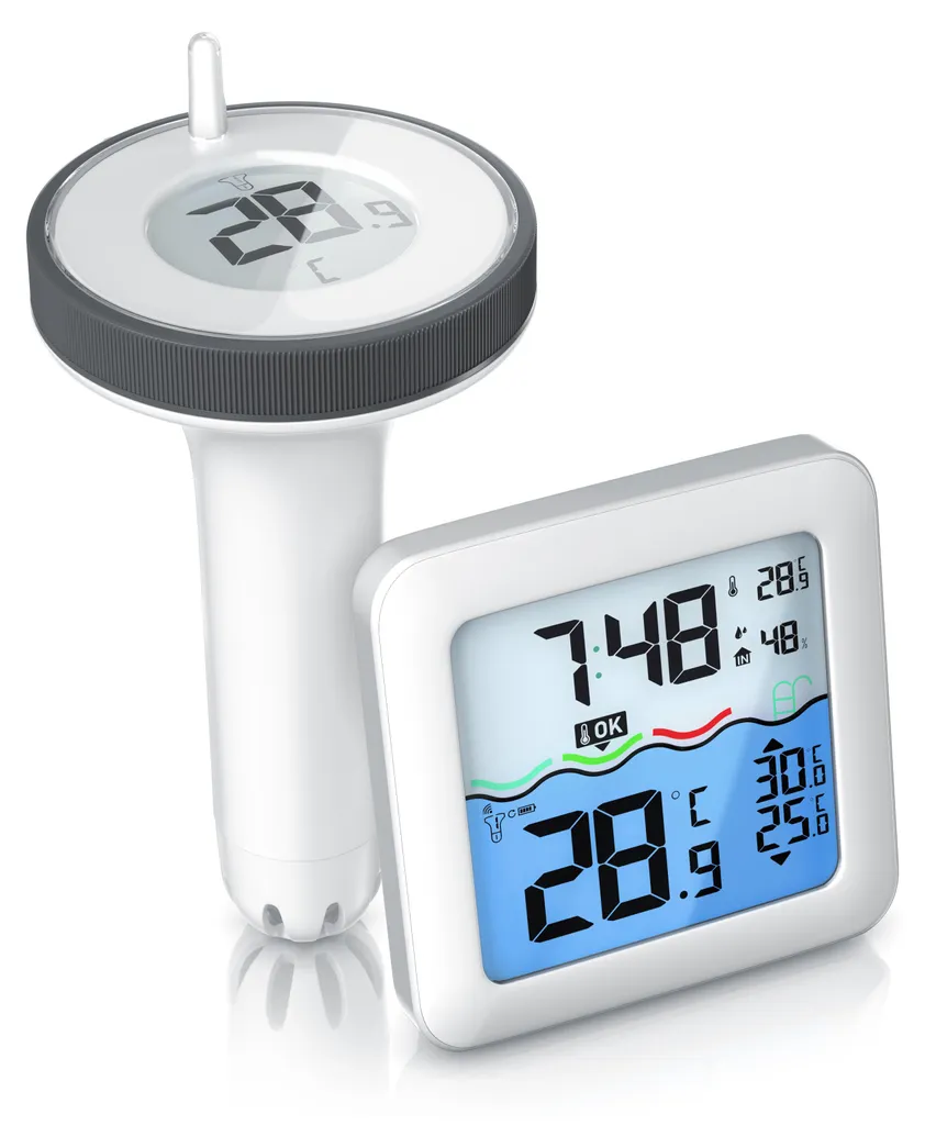 Thermomètre de Bain Digital avec Sonde Flottante et Réveil Intégré