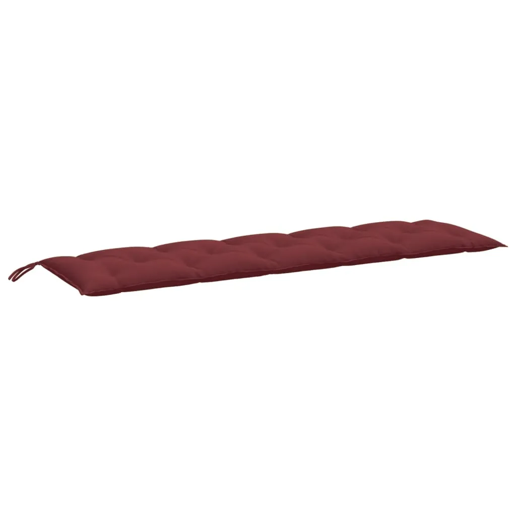 Coppia Cuscini per Panca 180x50 Rosso Vino - Imbottitura 7cm Morbida - 6