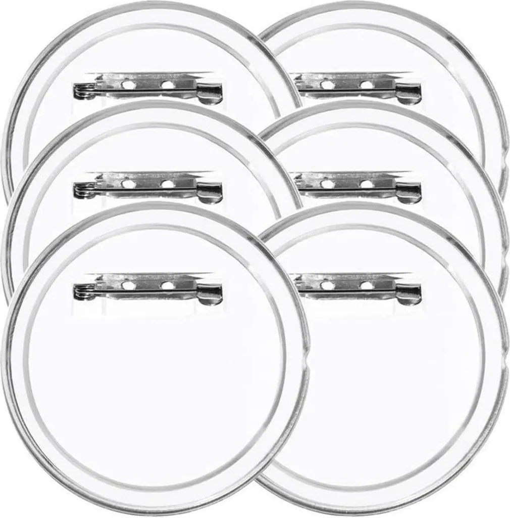 OFFERTA 30 Bottoni 38mm Trasparenti - Crea le tue Spille Ora!