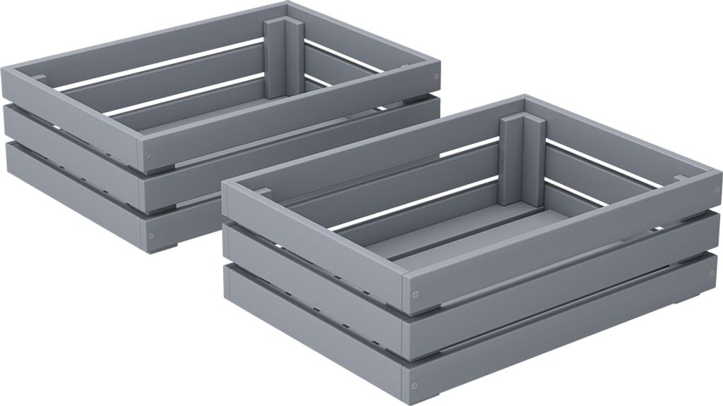 Schubkasten Vicco Novaro Grau 2er Set, Model 54751