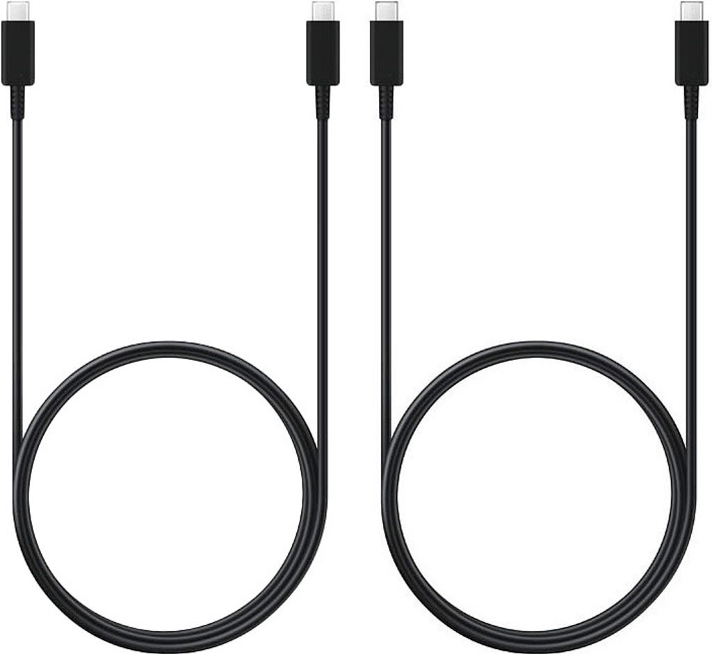 2x Schnell-Ladekabel USB-C 1.8m 5A schwarz für Huawei Mate X3 XS 2 50 Pro 40 Pro XS beidseitig USB Typ C Anschluss