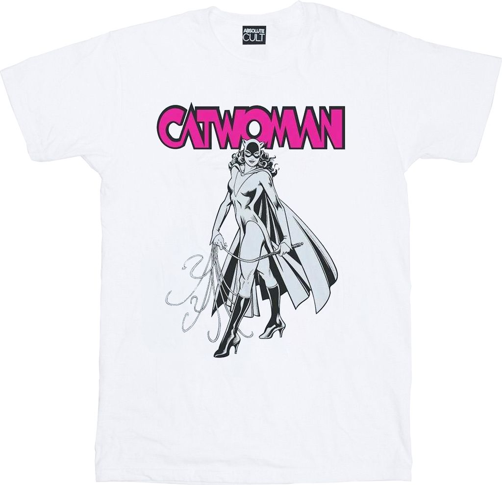 DC Comics - "Catwoman Whip" T-Shirt für Damen BI19791 (XXL) (Weiß)
