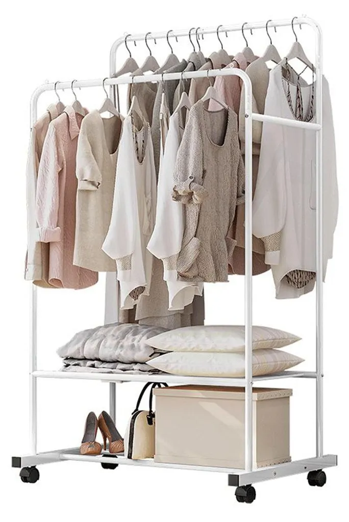 Finissez-en avec le désordre : Armoire métal mobile blanche 2 pans