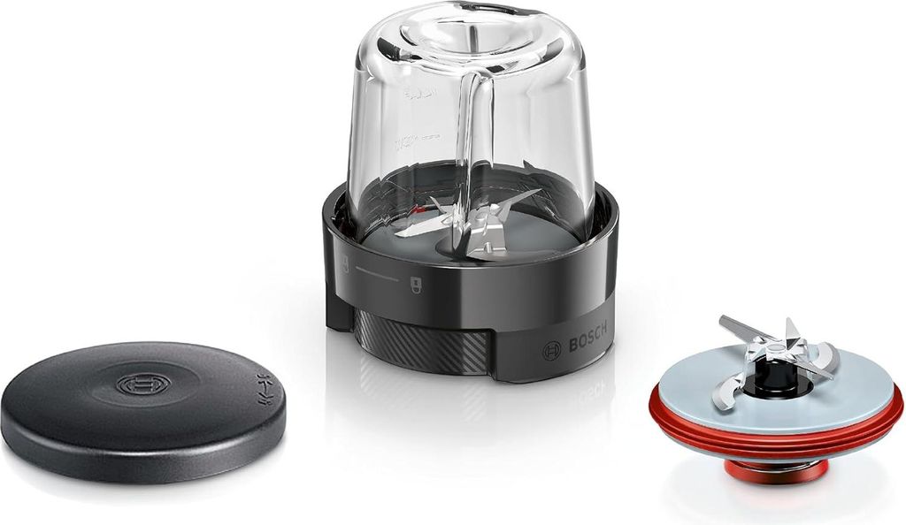 Bosch Zubehör MUZS68CG, Universalzerkleinerer Set, Zerkleinern von Eiswürfeln, Kaffeebohnen, zum Hacken Gemüse, Obst, Fleisch, für Küchenmaschine
