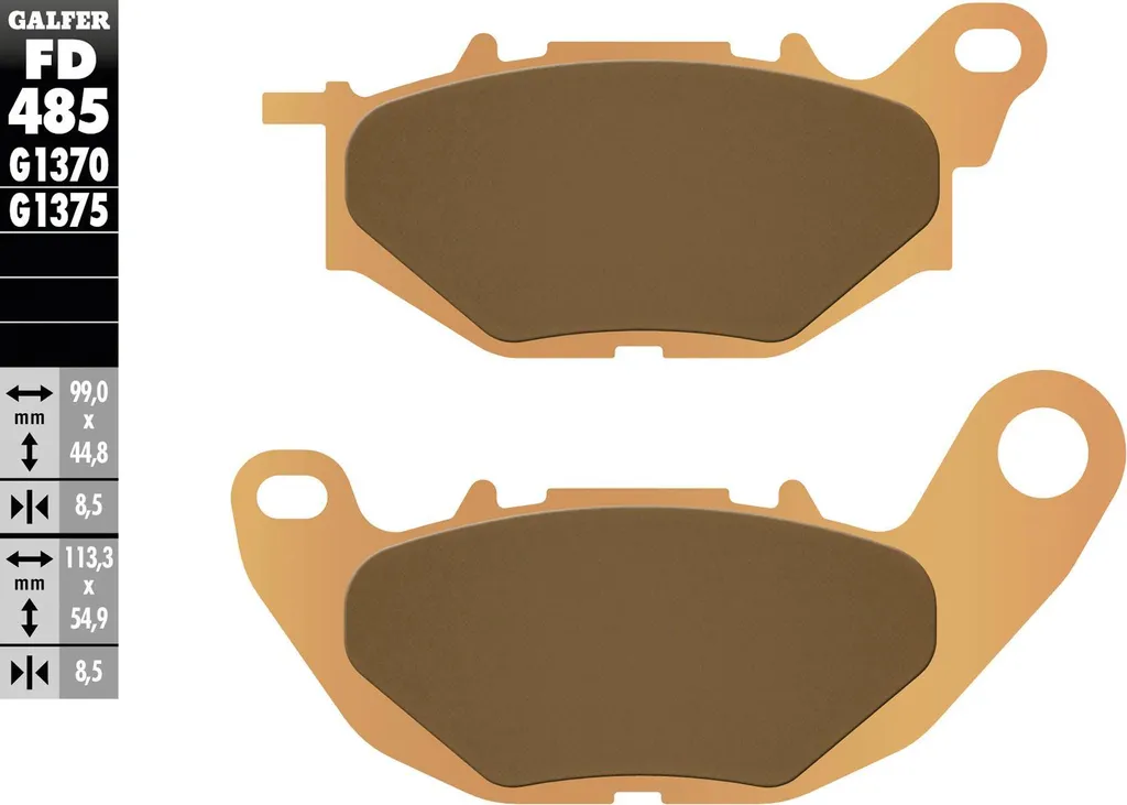 Plaquettes Frein Galfer FD485 Métal Fritté pour Moto Route et Ville