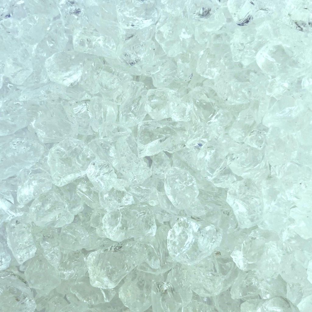 GLASSTEINE 4-10mm. Glaskies 1kg. NATUR Produktbild 