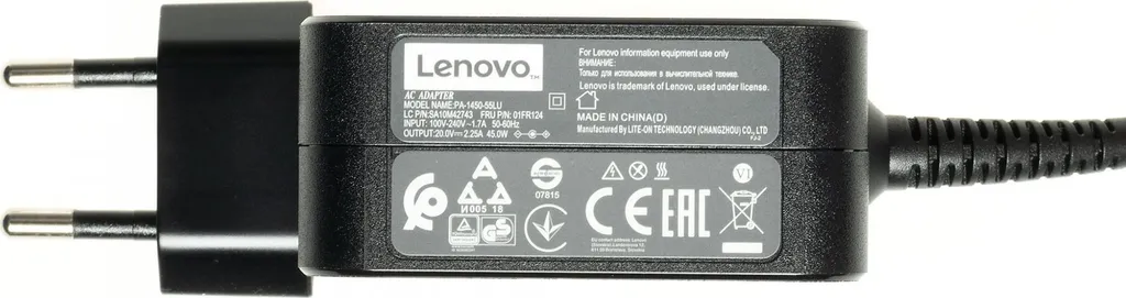 Chargeur PC portable Lenovo 45W bloc alimentation secteur noir