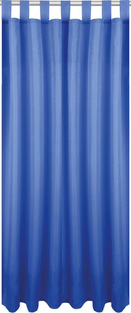 Blickdichte Gardine mit Schlaufen, Maße: 140x175 cm, Farbe: Blau