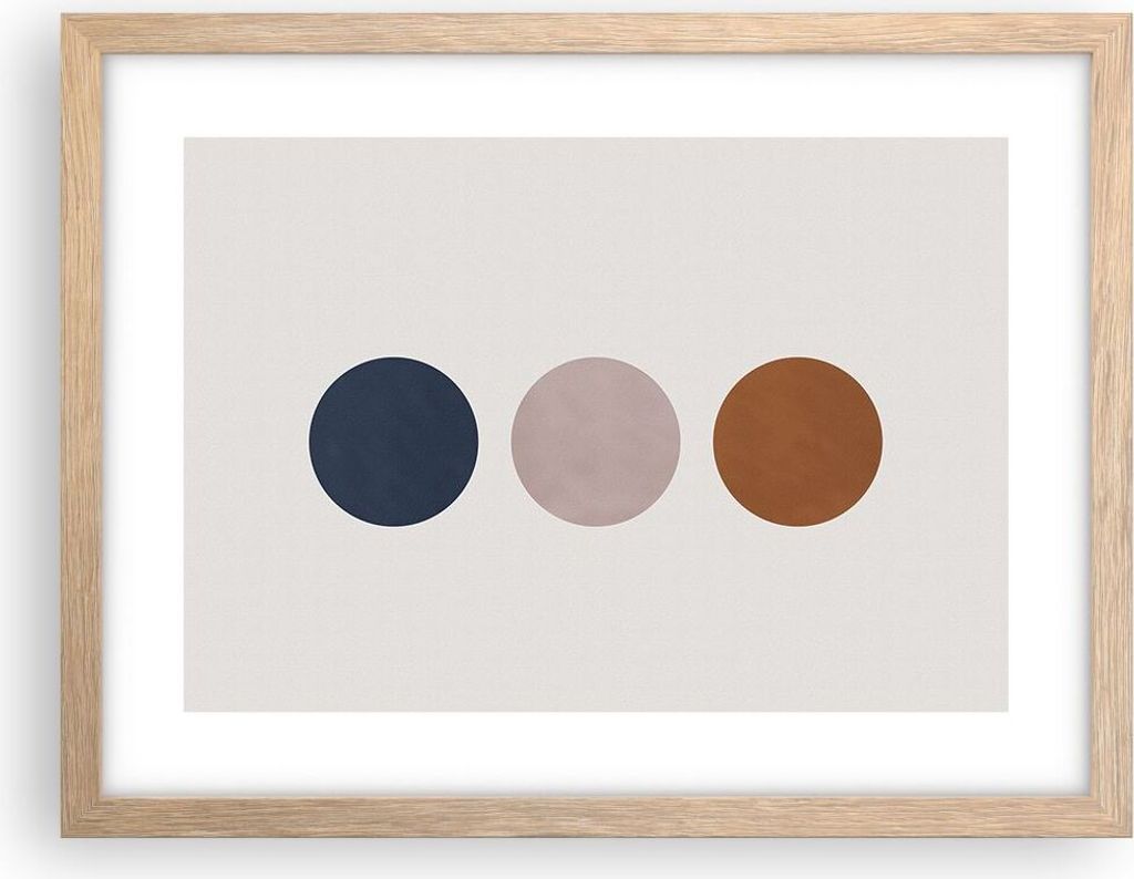 Gerahmtes Poster - Rahmen in heller Eiche - Minimalistisch Produktbild 