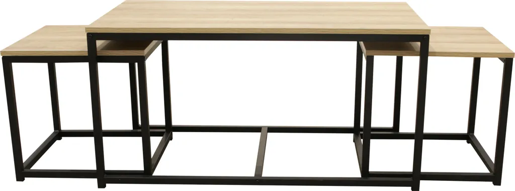 Table Basse X3 Seattle Industrielle - Structure Acier et Plateau Robuste - 2