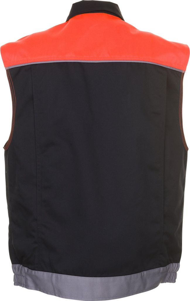 Planam Weste Visline, Gr. 2XL schwarz/orange/zink Produktbild 
