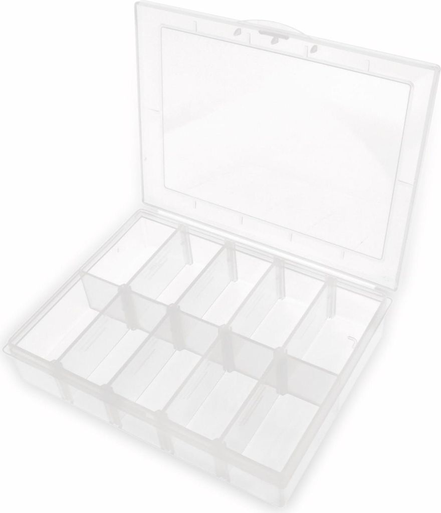 Sortimentsbox, 133x95x28, 10 Fächer, PP, przezroczysty Zdjęcie produktu 