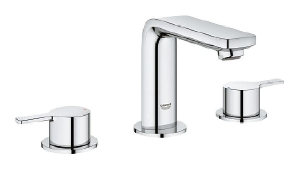 Grohe Lineare 3-Loch Waschtischbatterie, mit Ablaufgarnitur, Ausladung 127mm, 20304001