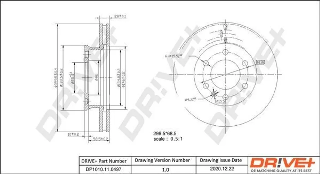 Disque de frein avant anti-vibration pour Sprinter et Crafter
