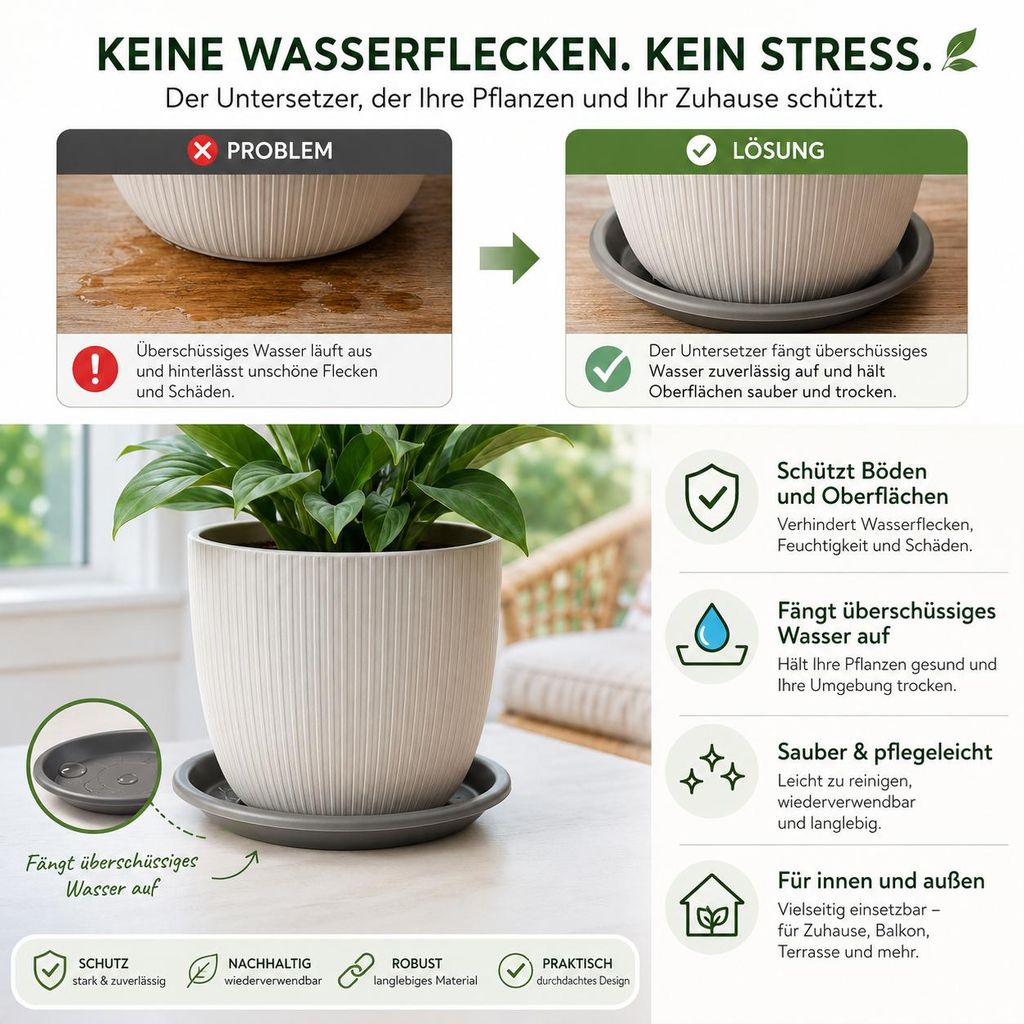 Pflanztopfuntersetzer Mira Anthrazit Ø 68cm