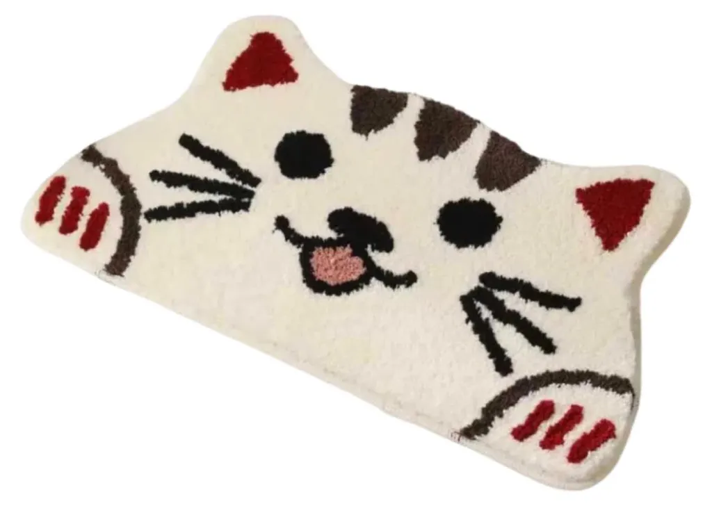 Tapis décoratif chat pour chambre d'enfant et sortie de bain