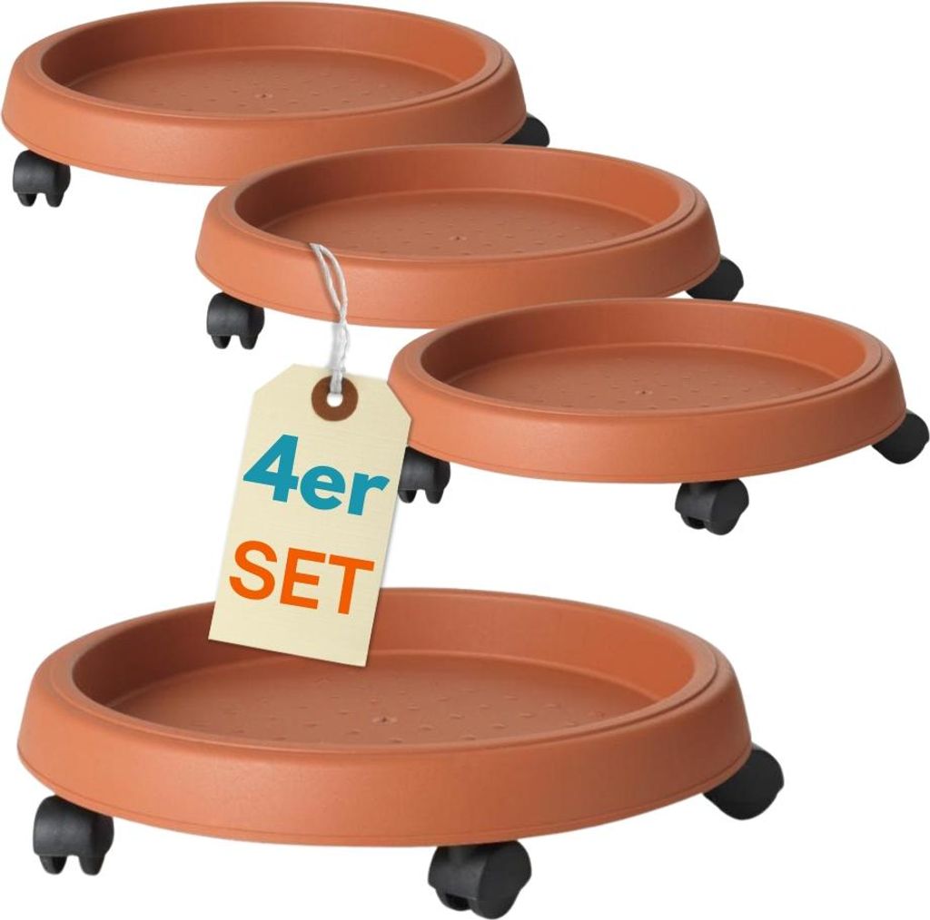 4er Set Pflanzenroller Outdoor Wetterfest Rollbrett Produktbild 