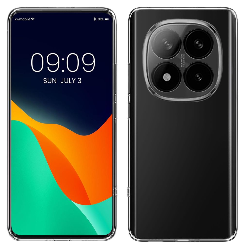 kwmobile Hülle kompatibel mit Xiaomi Redmi Note 14 Pro 5G / Poco X7 - Silikon Handyhülle transparent - Handy Case in Transparent