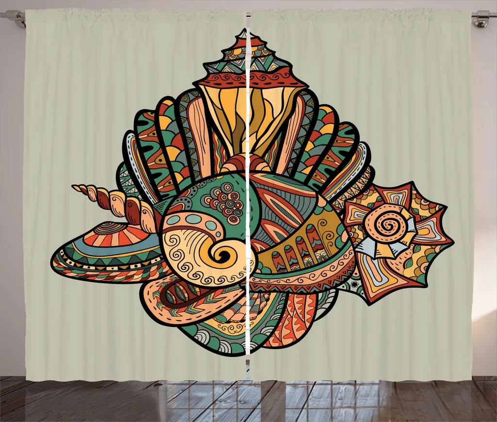 Copriletto Rustico con Conchiglie ABAKUHAUS | 280x245 cm Arte Astratta