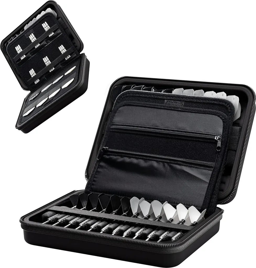 Valise de fléchettes rigide XXL Takoma pour 8 jeux complets Coloris Noir