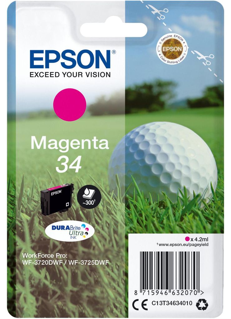 C13T34634010 EPSON WF Tinte magenta ST Obrázok produktu 