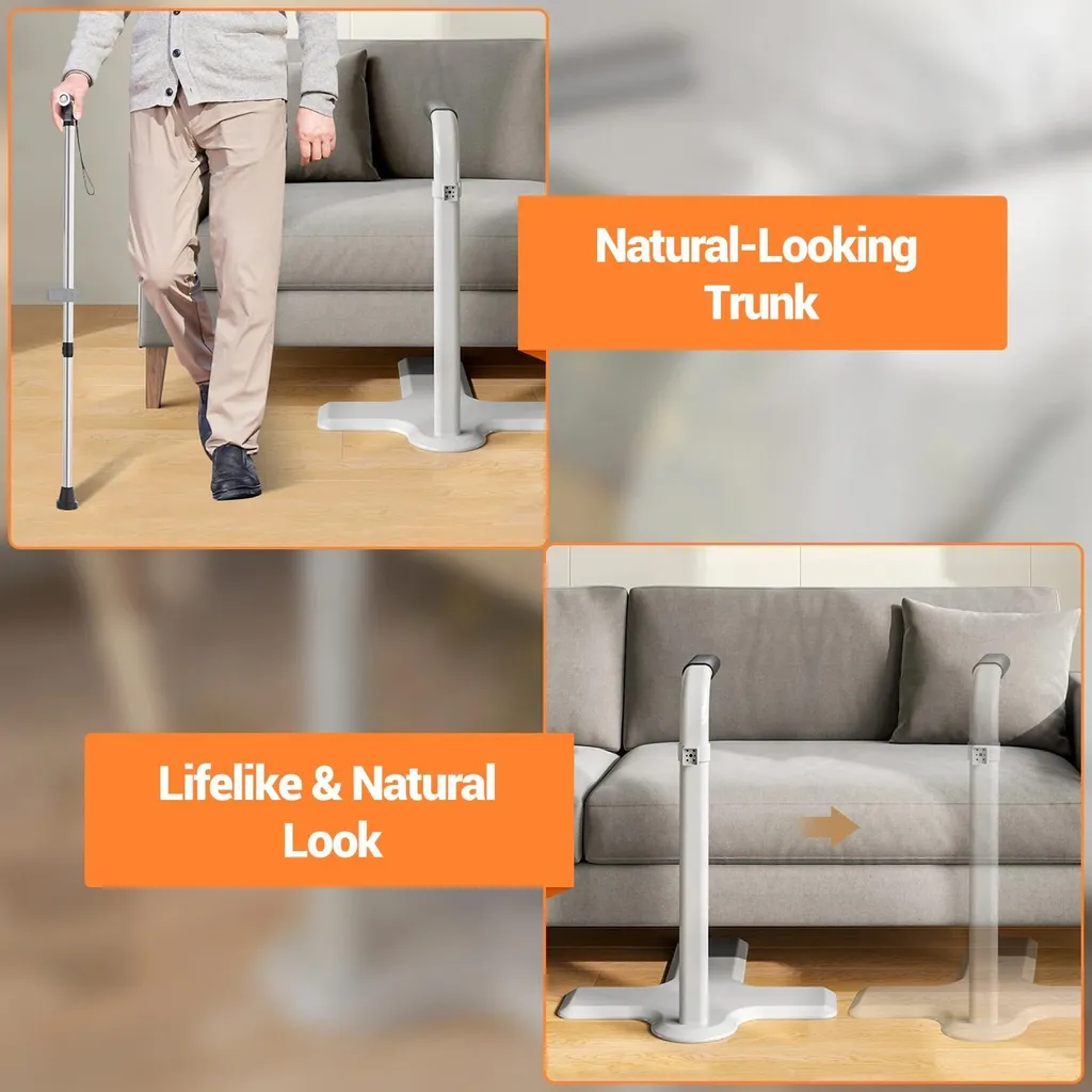 Appui de sortie de lit pour senior barre de soutien ajustable blanche - 3