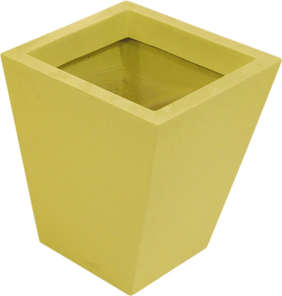 Europalms Pot en fibre de verre jaune 39x45cm pour plantes et fleurs