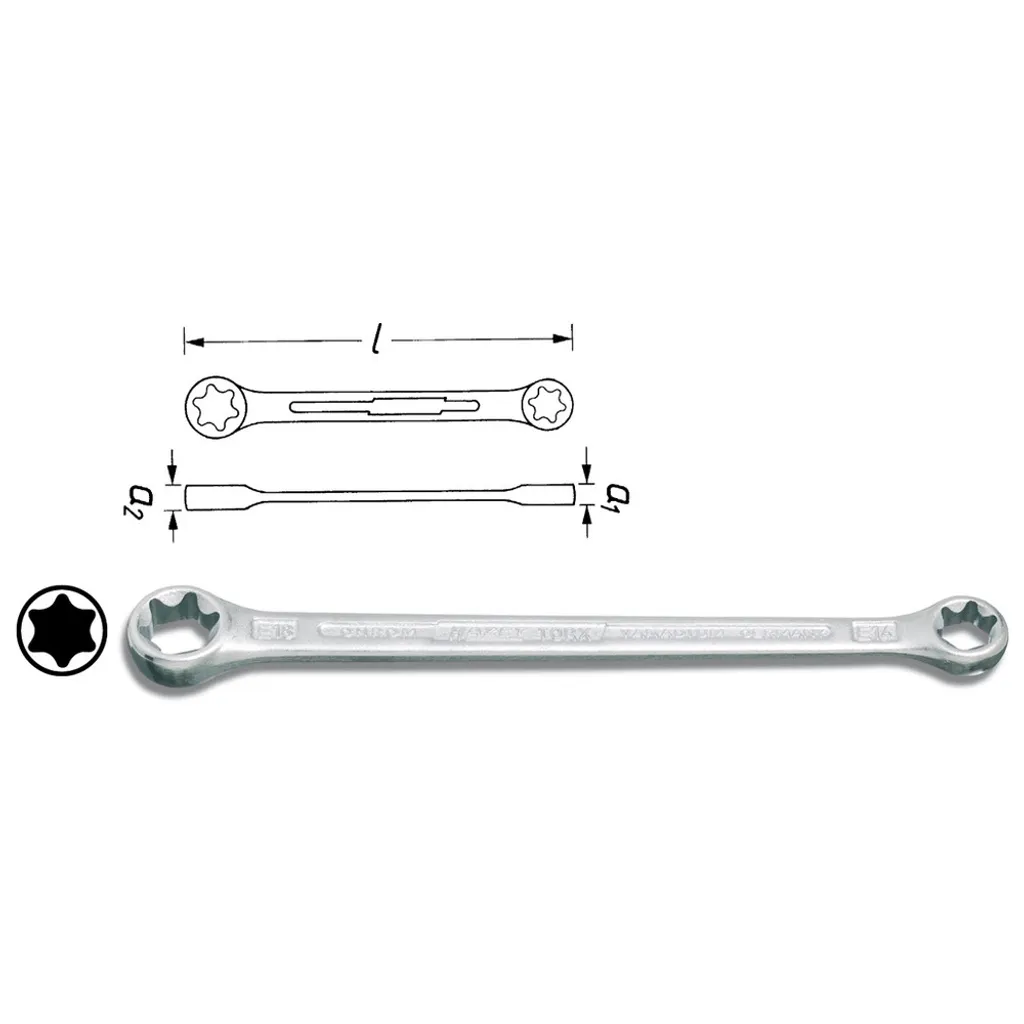 HAZET 609-E6XE8 Chiave Poligonale TORX E6 x E8 - Utensile Professionale - 3