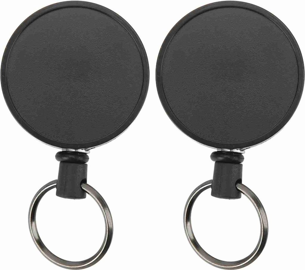 2pcs Retractable Rollenschlüsselkäse Edelstahlkabel Anti -Diebstahl -Schlüsselhalter für den Außengebrauch